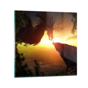 Obraz na skle - Přemožitel draka - 60x60 cm