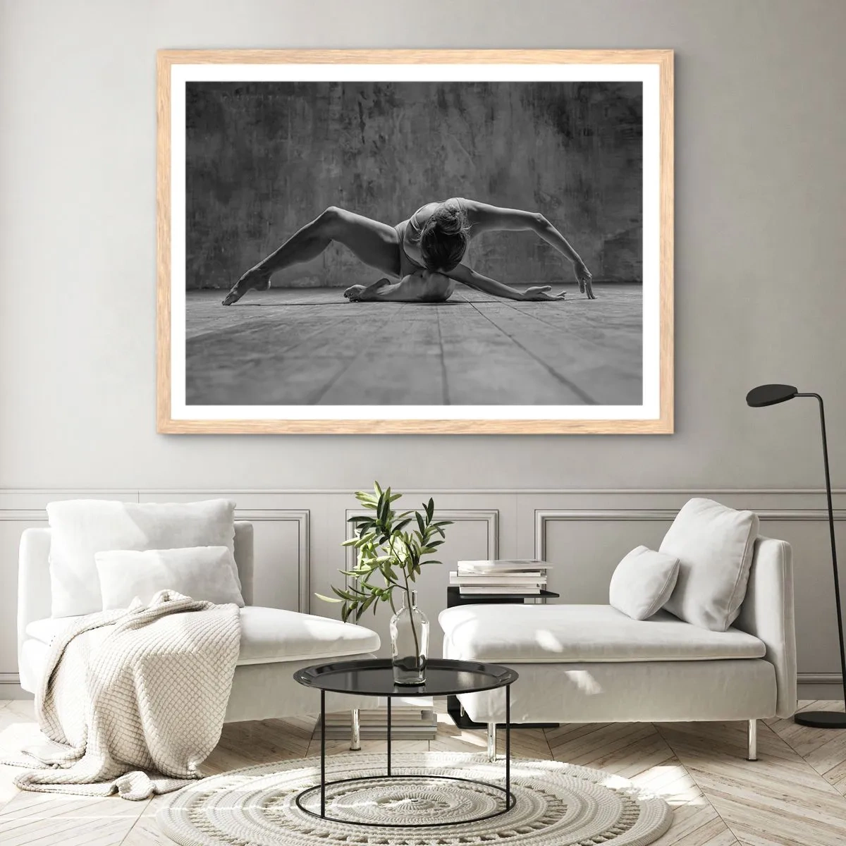 Plakát v rámu světlý dub - Nalezená symetrie - 40x30 cm