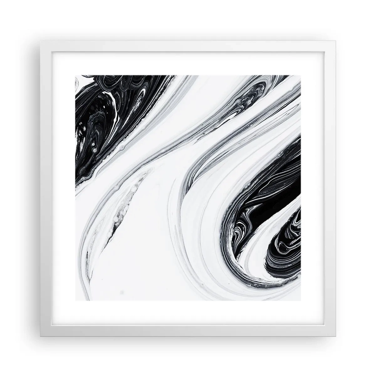 Plakát v bílém rámu - Spojení protikladů - 40x40 cm