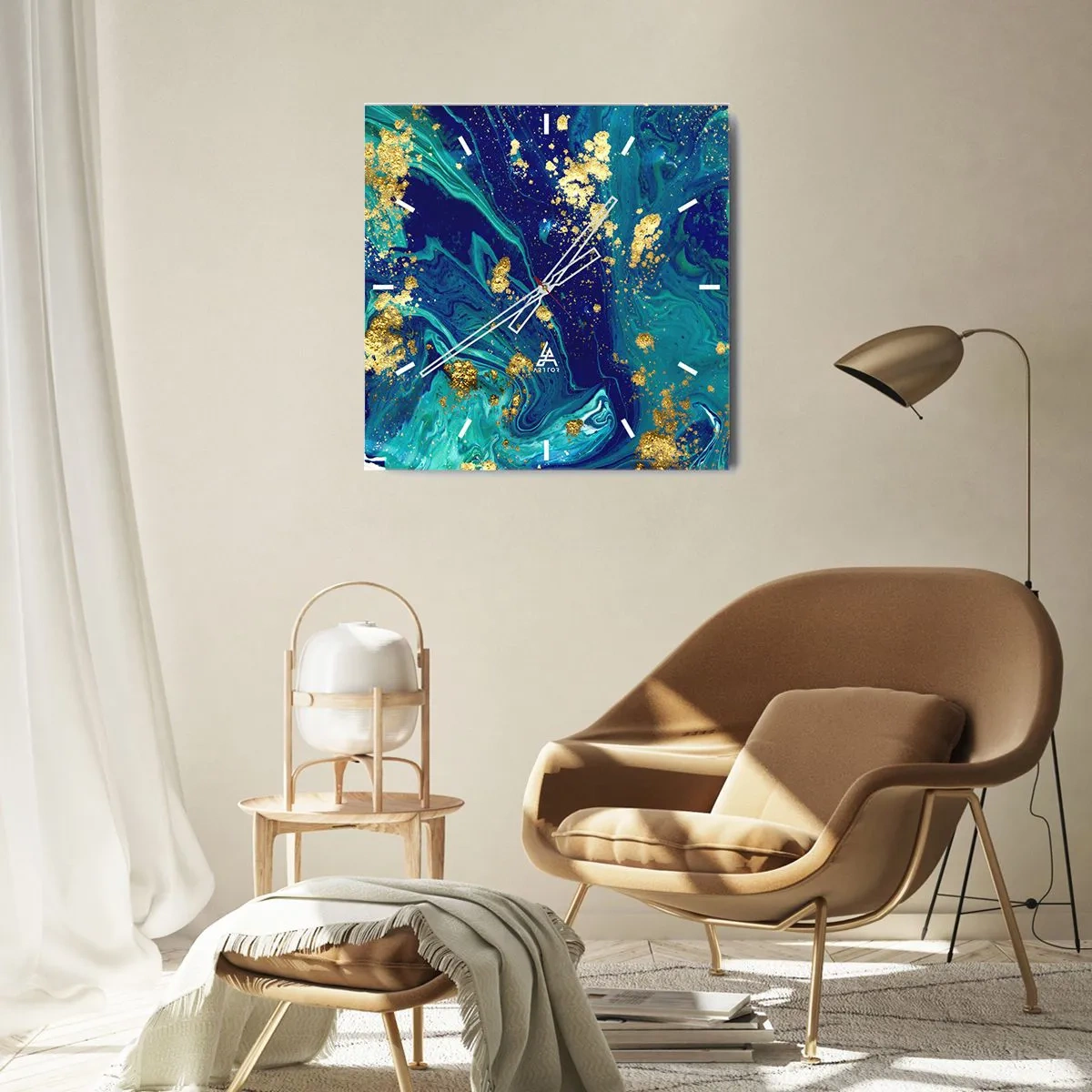 Nástěnné hodiny - Plátky slunce  - 40x40 cm