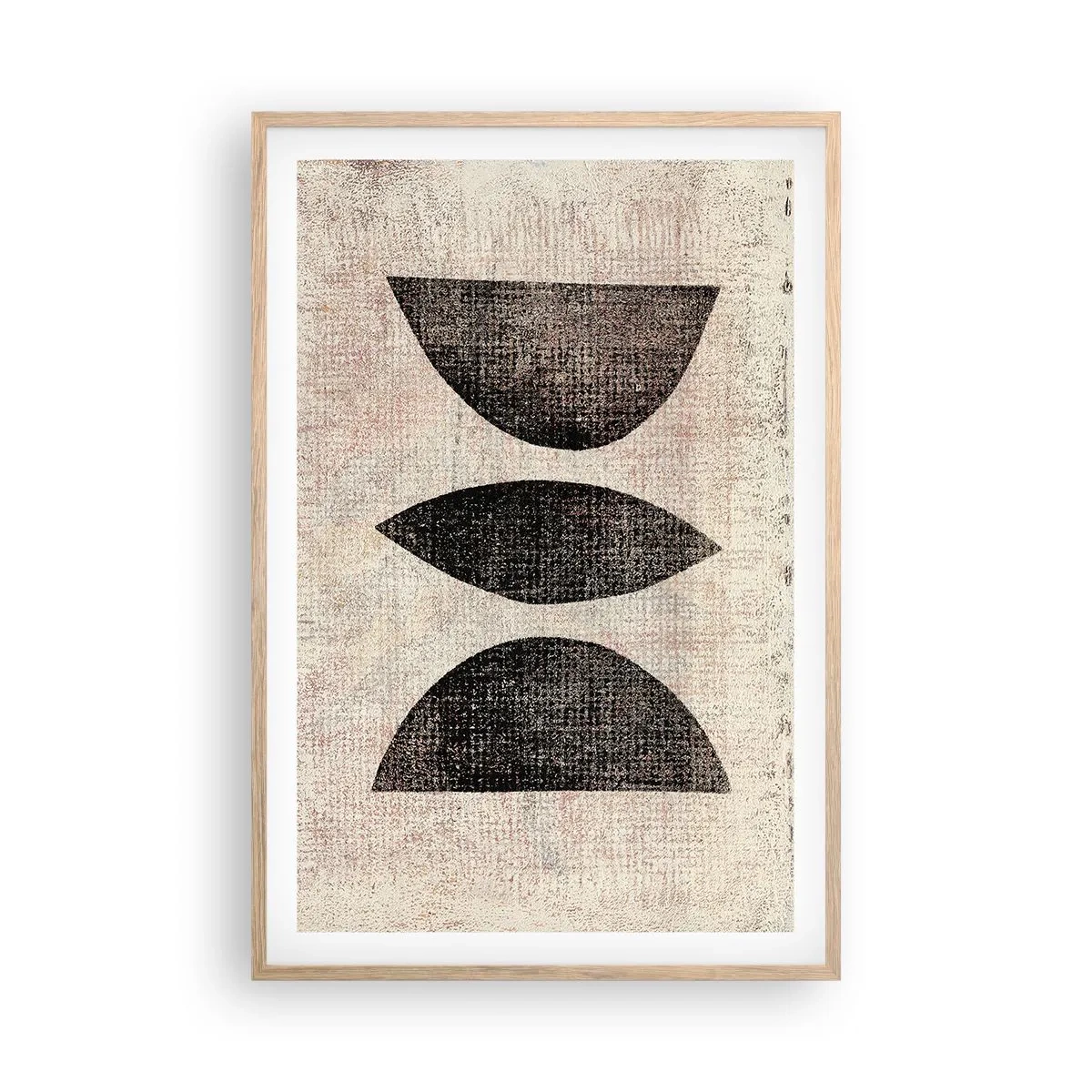 Plakát v rámu světlý dub - Etnická abstrakce - 61x91 cm