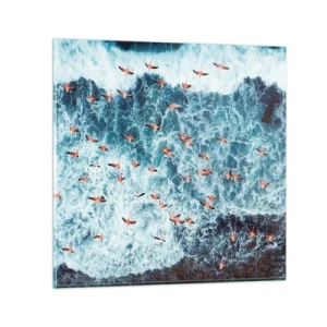 Obraz na skle - Přímořský průvod - 50x50 cm