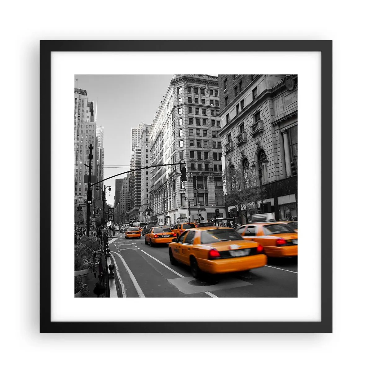 Plakát v černém rámu - Slunce velkoměsta - 40x40 cm