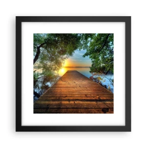 Plakát v černém rámu - Nespěchej, posaď se - 30x30 cm