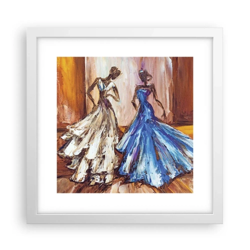 Plakát v bílém rámu - Půvabné duo - 30x30 cm