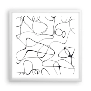 Plakát v bílém rámu - Cesty života, zákruty osudu - 50x50 cm