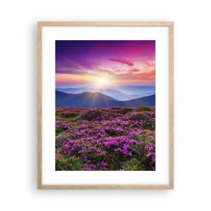 Plakát v rámu světlý dub - Zavoněly svěží pupeny bylinek z obilných polí - 40x50 cm