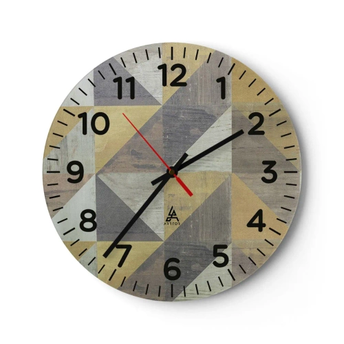 Nástěnné hodiny - V úhlu trojúhelníku - 40x40 cm
