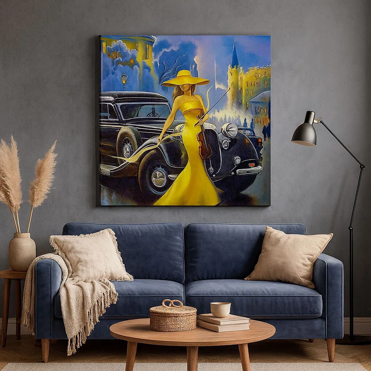 Obraz na plátně - Nokturno pro housle a lásku - 30x30 cm