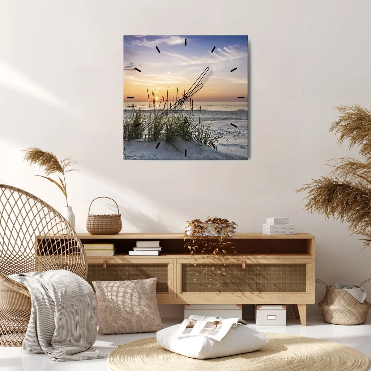 Nástěnné hodiny - Podívej se, představ si a pociť - 30x30 cm