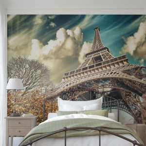 Fototapeta Premium Canvas - A na podzim v Paříži… - Město, Paříž, Eiffelova věž - 300x210 cm