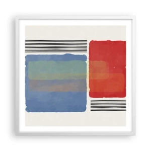 Plakát v bílém rámu - Duch a písmeno geometrie - 60x60 cm