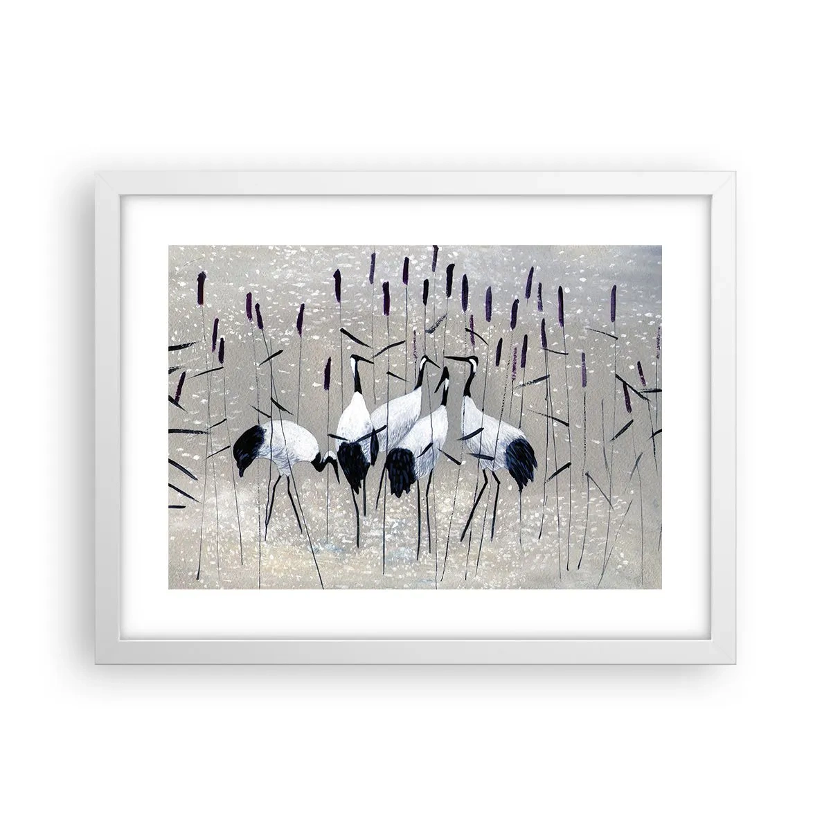 Plakát v bílém rámu - Mezi svými - 40x30 cm