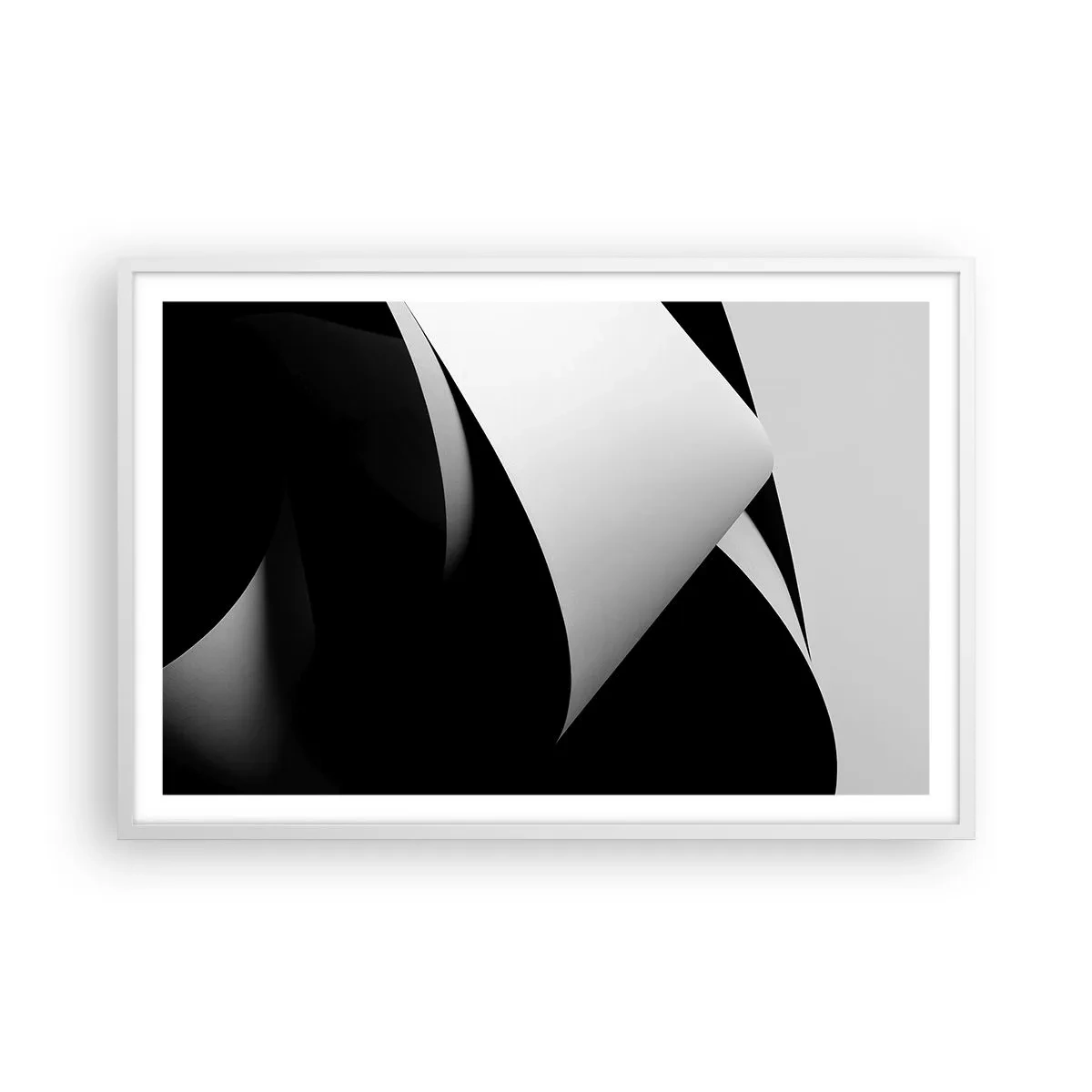 Plakát v bílém rámu - Světlo z hlubin stínu - 91x61 cm