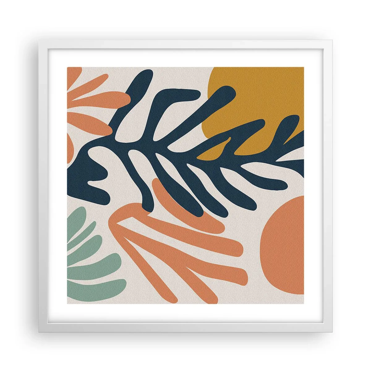 Plakát v bílém rámu - Korálová moře - 50x50 cm