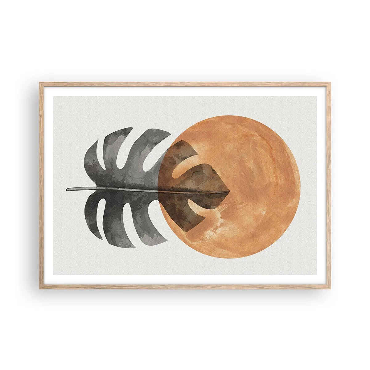 Plakát v rámu světlý dub - Vždy slunce - 100x70 cm