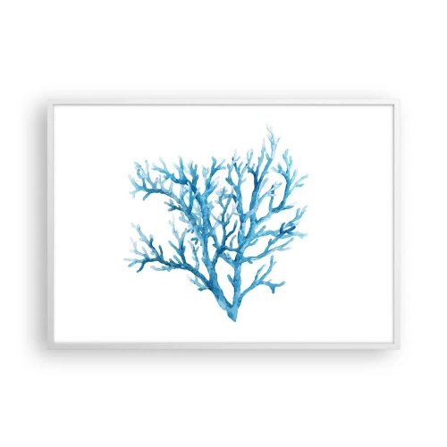 Plakát v bílém rámu - Mořský filigrán - 100x70 cm