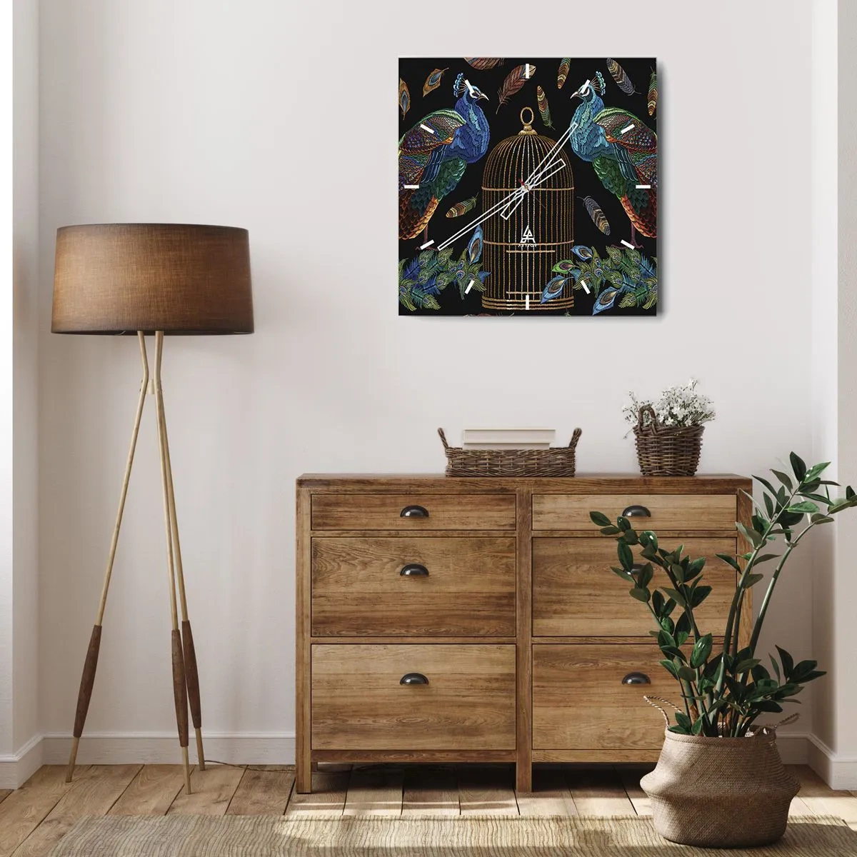 Nástěnné hodiny - V královském rouchu - 40x40 cm