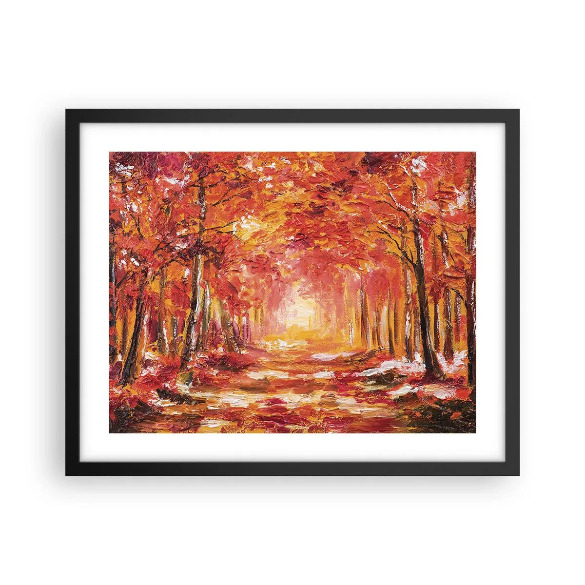 Plakát v černém rámu - Měděný les - 50x40 cm
