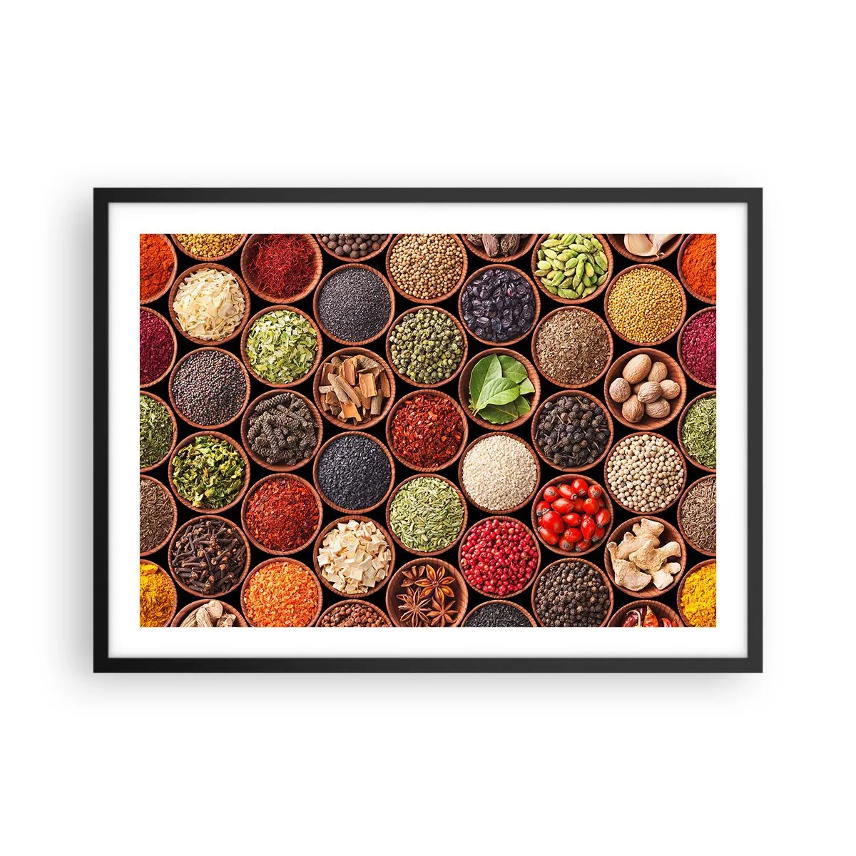 Plakát v černém rámu - Všechny chutě světa - 70x50 cm