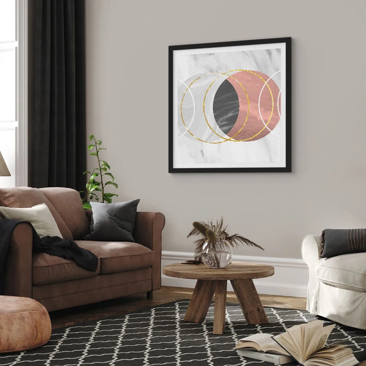 Plakát v černém rámu - Hudba sfér - 30x30 cm