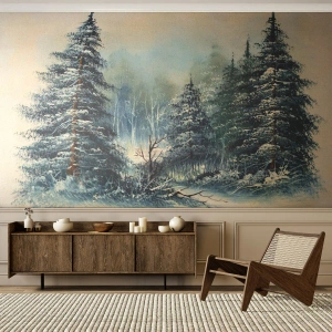 Fototapeta Premium Canvas - Připravení na Vánoce - Krajina, Les, Příroda - 350x256 cm