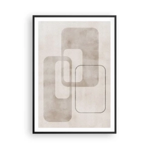 Plakát v černém rámu - Geometrická fuga - 70x100 cm