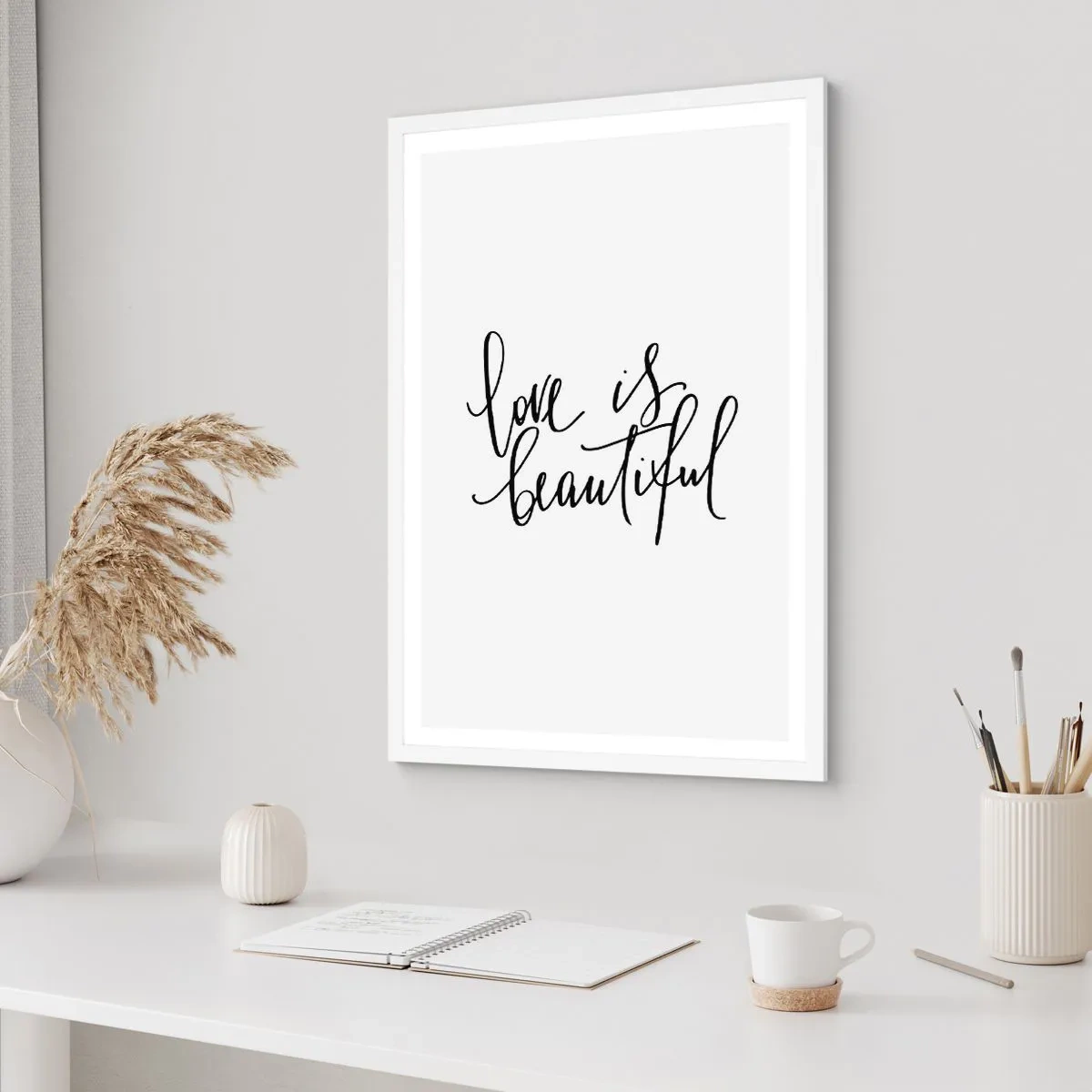 Plakát v bílém rámu - Přečti a zopakuj - 30x40 cm