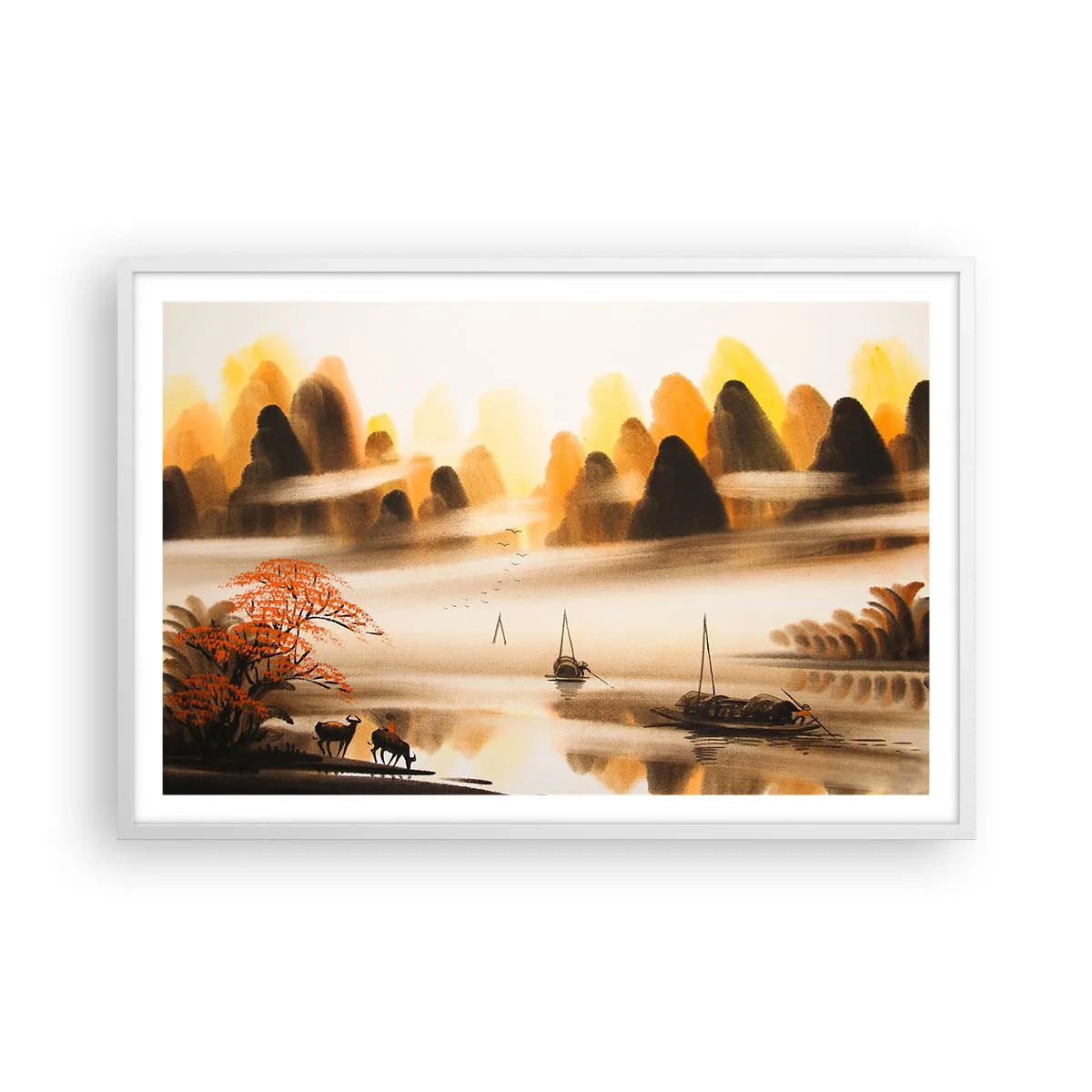 Plakát v bílém rámu - Dál než na Dálném východu - 91x61 cm