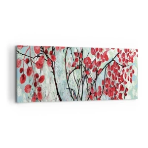 Obraz na plátně - Strom v šarlatové - 100x40 cm