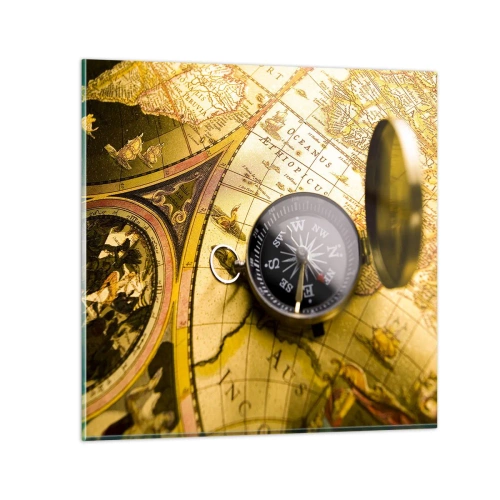 Obraz na skle - Co tak na konec světa? - 70x70 cm