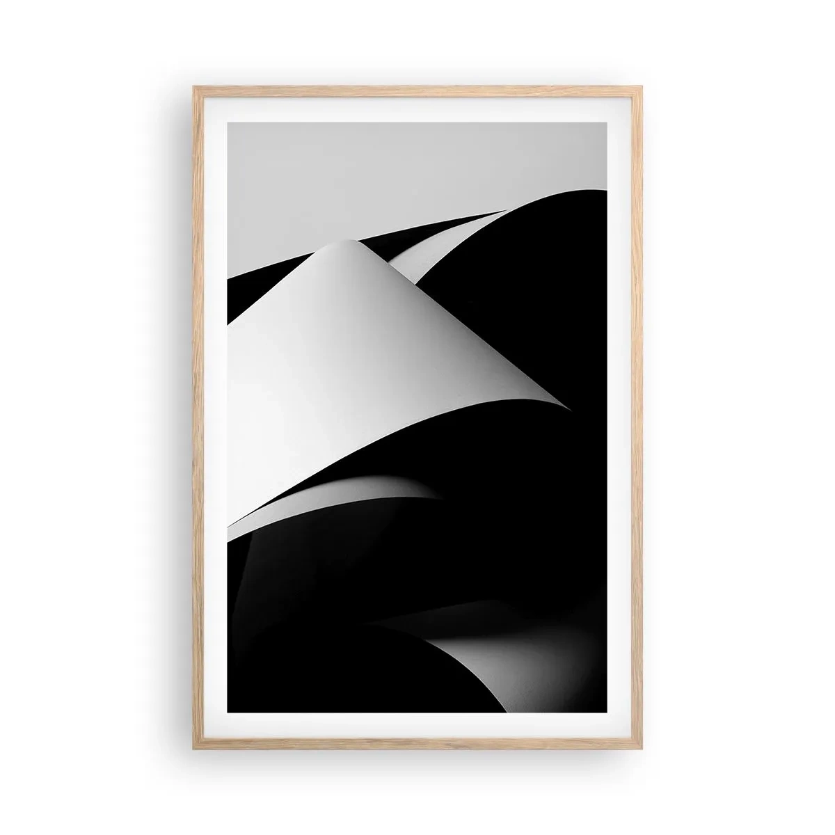 Plakát v rámu světlý dub - Světlo z hlubin stínu - 61x91 cm