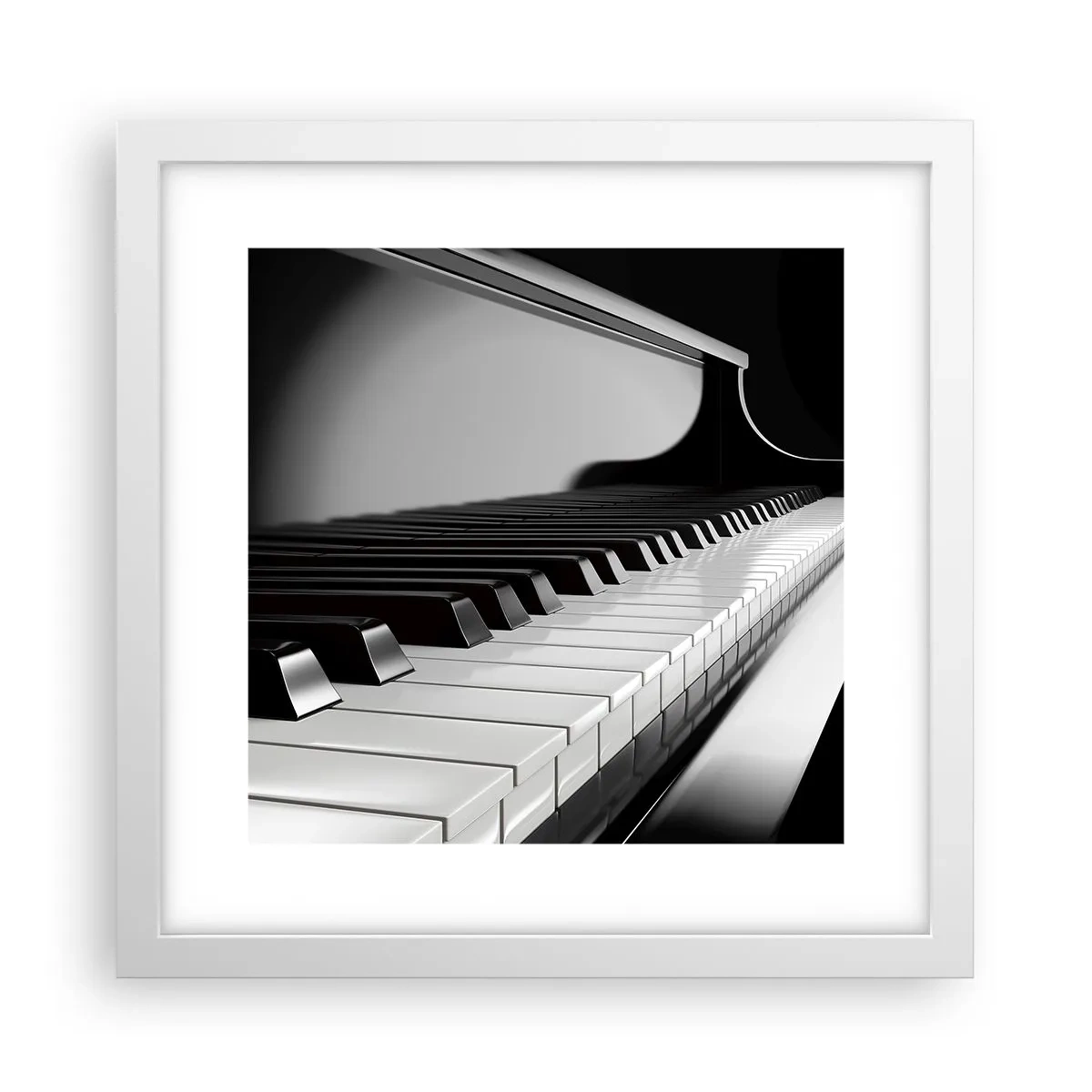 Plakát v bílém rámu - Harmonie tvarů a barev - 30x30 cm