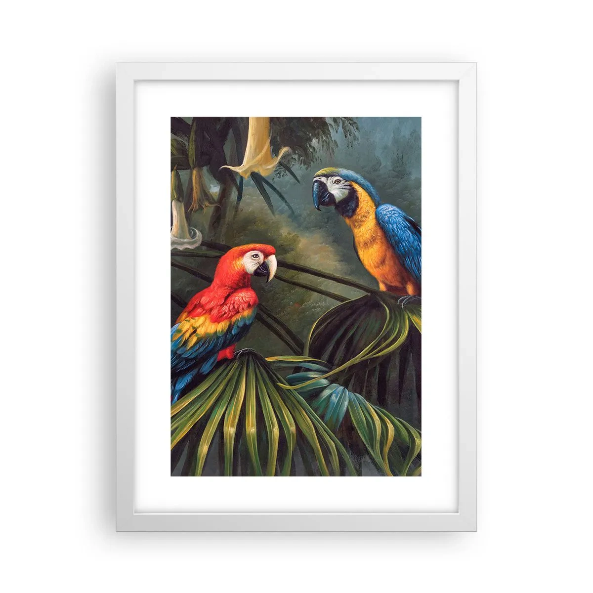 Plakát v bílém rámu - Romantismus v tropech - 30x40 cm
