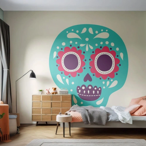 Fototapeta Samolepicí Deluxe Sticker - Život – zábava až do smrti - Lebka, Mexiko, mexický - 100x70 cm