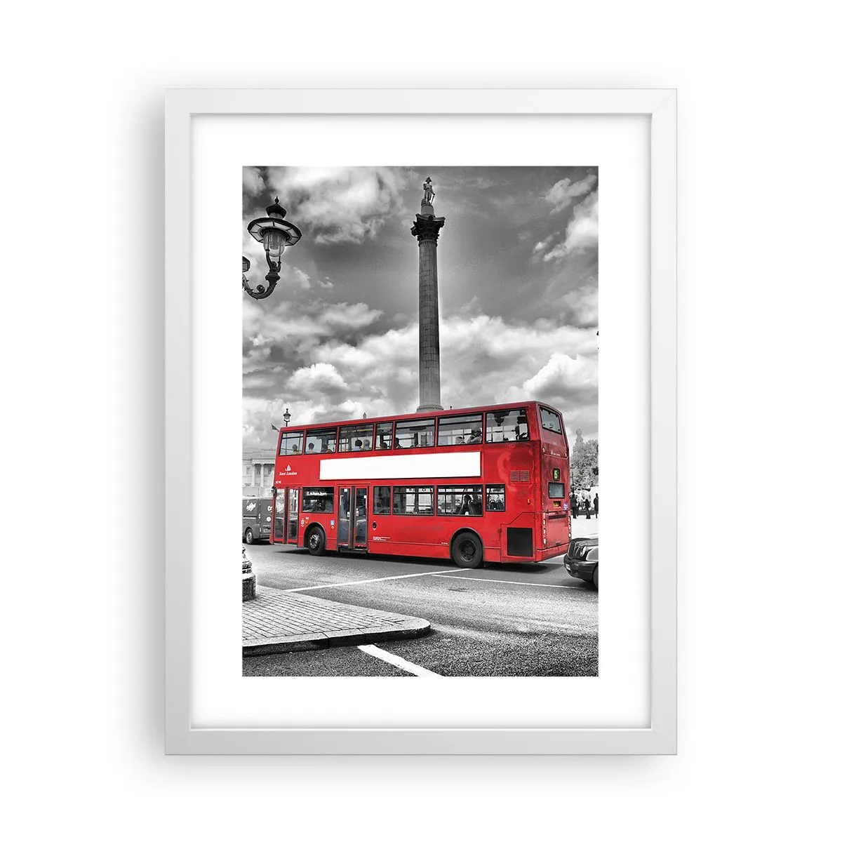 Plakát v bílém rámu - Skutečné krevní řečiště města - 30x40 cm