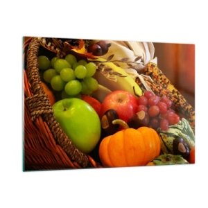 Obraz na skle - Košík úrody - 120x80 cm