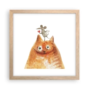 Plakát v rámu světlý dub - Paradoxy lásky - 30x30 cm