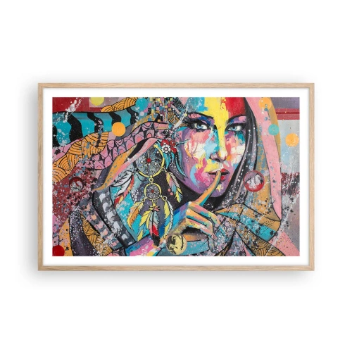 Plakát v rámu světlý dub - Mlč, než pochopíš - 91x61 cm