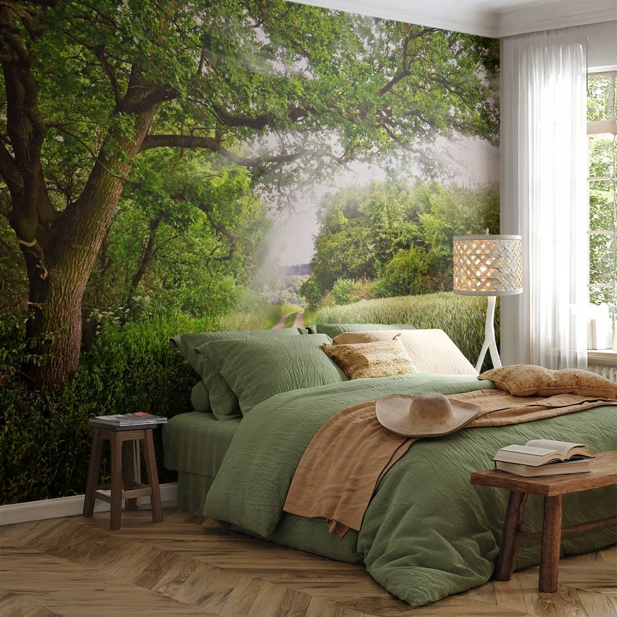 Fototapeta Samolepicí Deluxe Sticker - Et in Arcadia ego - Krajina, Polní cesta, Příroda - 250x175 cm
