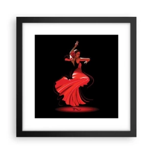 Plakát v černém rámu - Žhavá duše flamenco - 30x30 cm