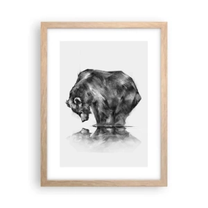 Plakát v rámu světlý dub - Je příjemné se sekat s někým blízkým - 30x40 cm