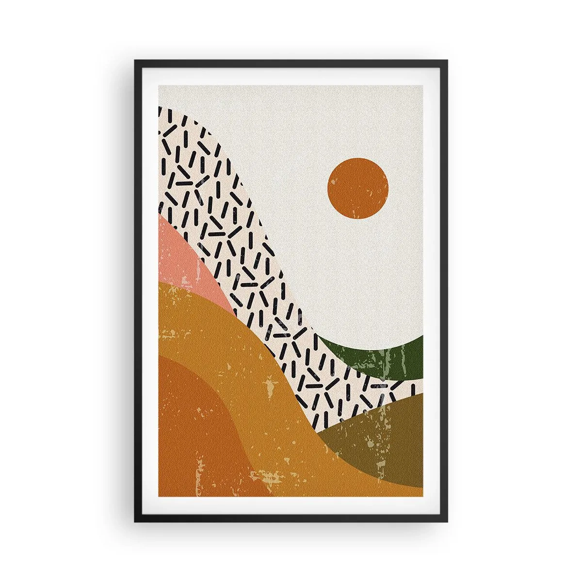 Plakát v černém rámu - Sluneční abstrakce - 61x91 cm