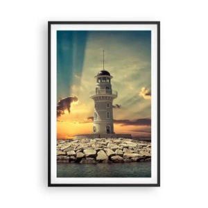 Plakát v černém rámu - Světlo - Dobro - Krása - 61x91 cm