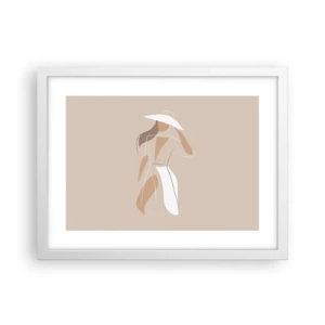 Plakát v bílém rámu - Móda je zábava - 40x30 cm