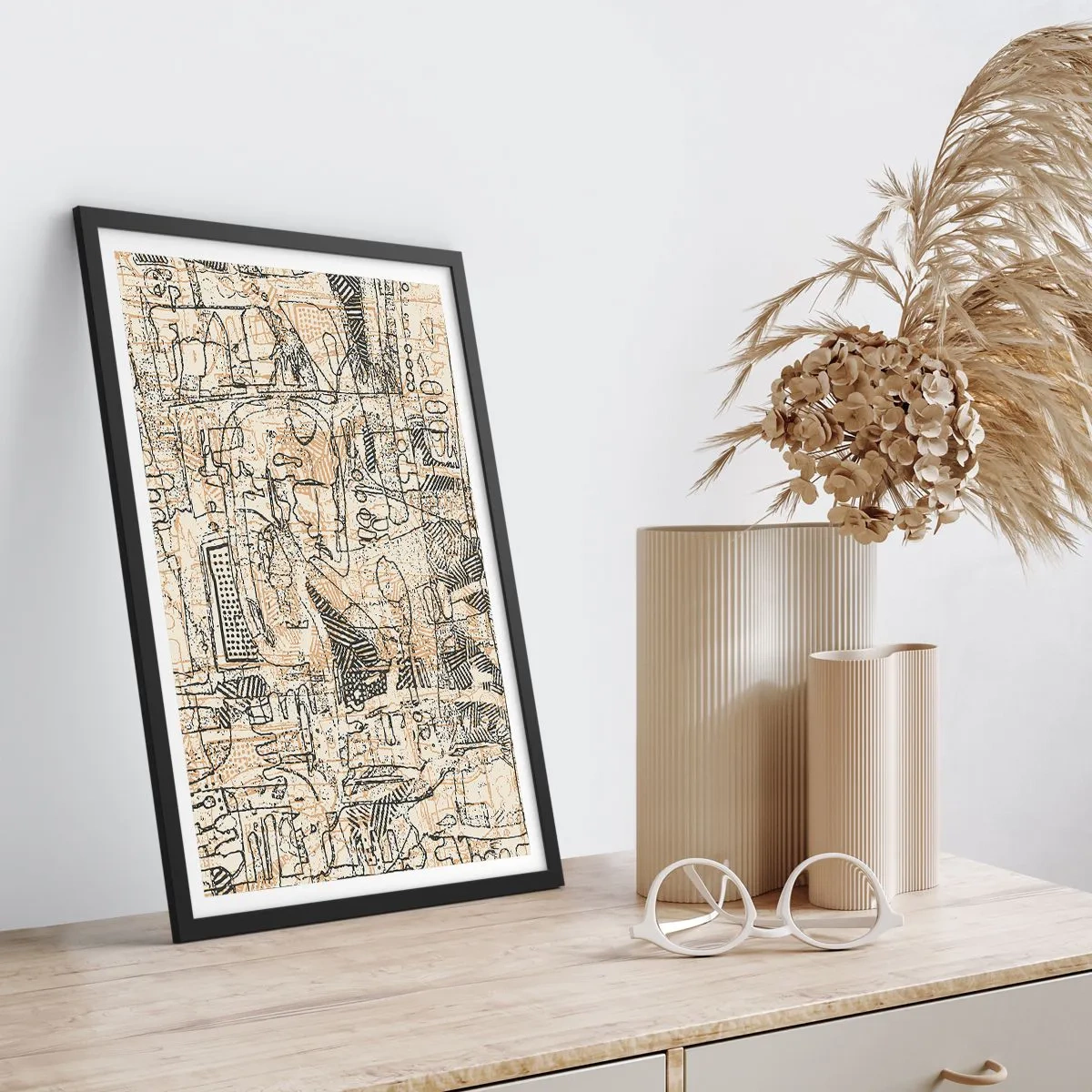 Plakát v černém rámu - Čeká na rozluštění - 70x100 cm