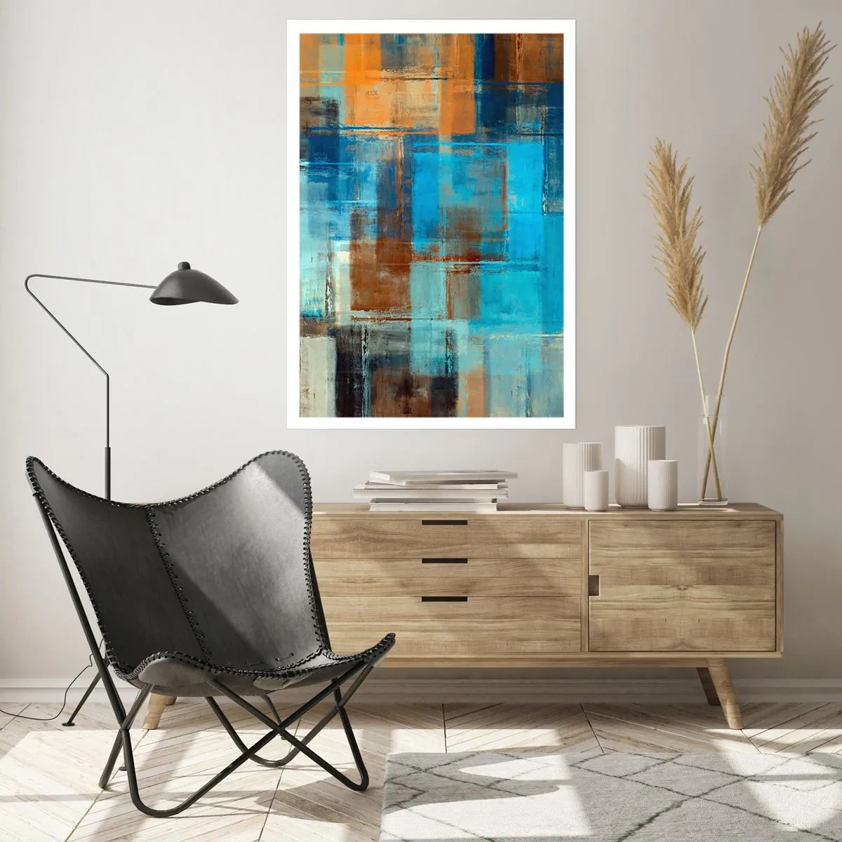 Plakát - Přes modrý závoj - 50x70 cm