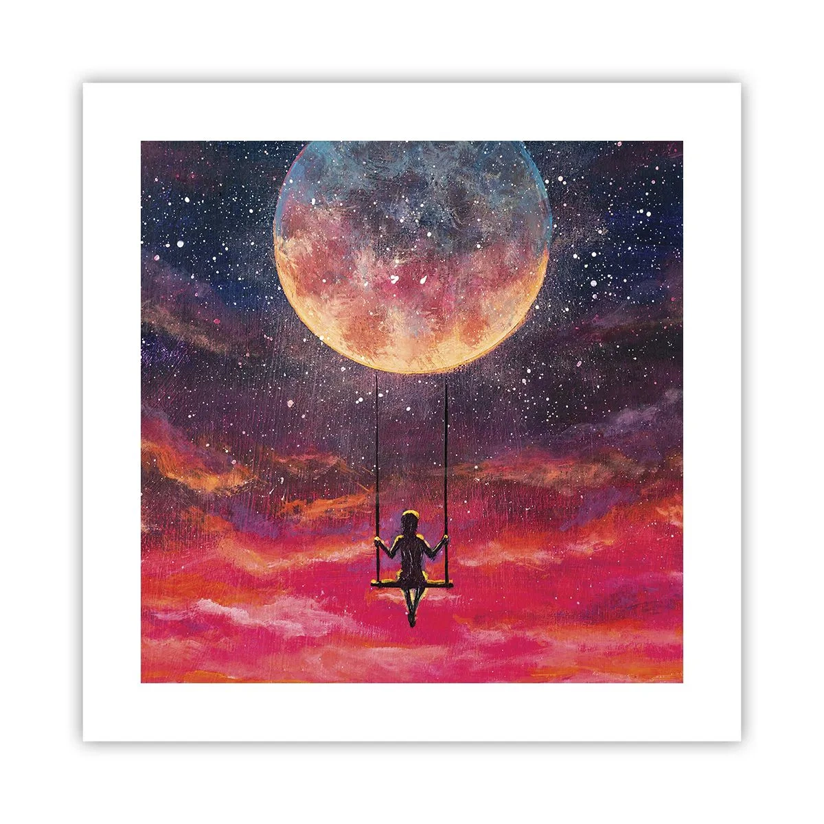 Plakát - Stavět si vzdušné zámky - 40x40 cm