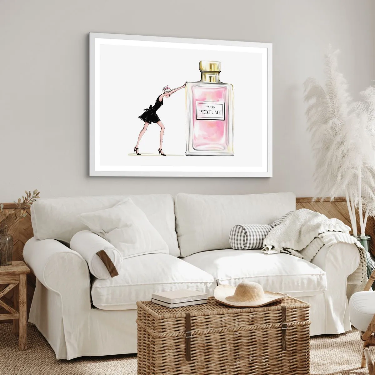 Plakát v bílém rámu - Podstata ženskosti - 100x70 cm