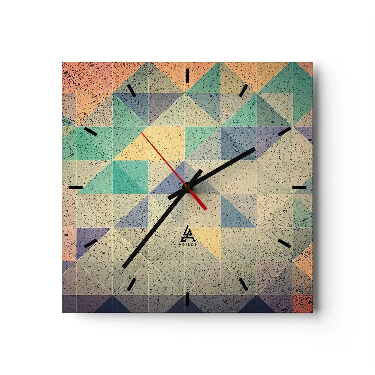 Nástěnné hodiny - Republika trojúhelníků - 30x30 cm